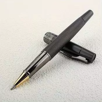 Роскошная высококачественная металлическая шариковая ручка толщиной 0,5 мм, фирменная ручка для деловых мужчин