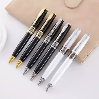 Роскошная высококачественная вращающаяся металлическая ручка толщиной 1,0 мм, подарочная ручка, металлическая ручка, ручка для деловых конференций, высококачественная шариковая ручка