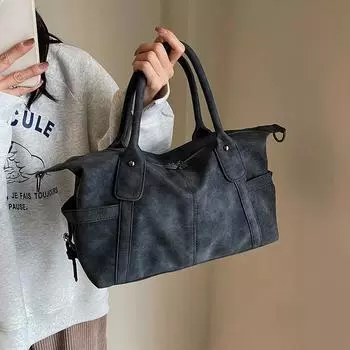 Роскошная женская кожаная сумка через плечо, женская сумка большой емкости