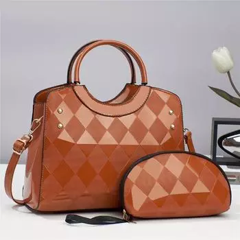 Роскошная женская сумка большой вместимости из блестящей кожи, женские сумки и кошельки, модная женская сумка-мессенджер через плечо, женские сумки-тоут