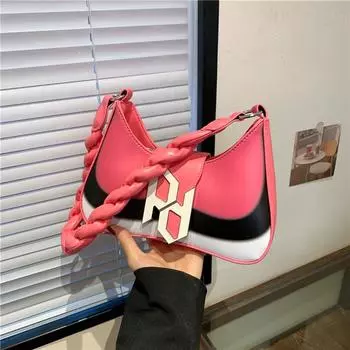 Роскошная женская сумка через плечо повседневные сумки дизайнерские брендовые сумки из ПУ благородная кожа металлическое украшение маленькая новая