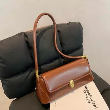 Роскошная женская сумка через плечо в стиле ретро - стильный дизайн подмышкой Single Pack коричневый