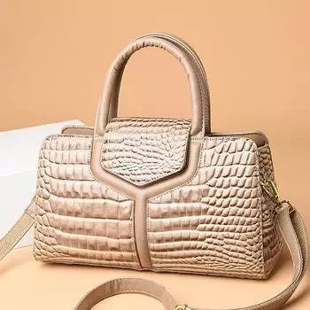 Роскошная женская сумка из искусственной кожи крокодила, женская сумка-мессенджер через плечо, повседневная сумка большой вместимости