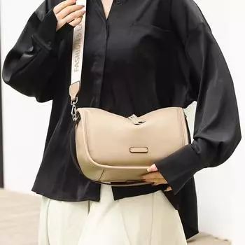 Роскошная женская сумка из натуральной кожи через плечо, однотонная кожаная сумка