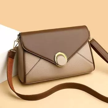 Роскошная женская сумка из высококачественной мягкой искусственной кожи, женские сумки-мессенджеры через плечо, дизайнерский многослойный кошелек через плечо 24x8x16cm хаки