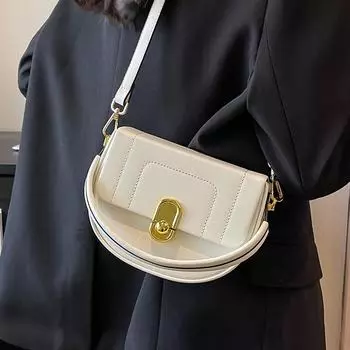 Роскошная женская сумка, новый темперамент, простые сумки через плечо, элегантная модная текстура кожи, трендовая сумка через плечо