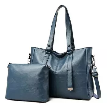 Роскошная женская сумка в европейском и американском стиле, женская сумка в стиле ретро, однотонная, большая вместимость, фактура, женская сумка через плечо