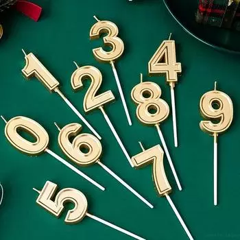 Роскошная золотая цифровая свеча 0-9 цифра свечи для торта на день рождения украшения для торта для детей взрослых день рождения свадьба принадлежности для вечеринок