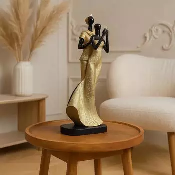 Роскошная золотисто-черная смоляная пара с птицей для домашнего декора (Упаковка из 1 шт., золотисто-черный)