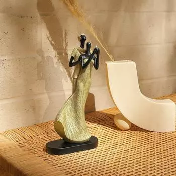 Роскошная золотисто-черная смоляная пара с птицей для домашнего декора (Упаковка из 1 шт., золотисто-черный) чёрный/золотистый