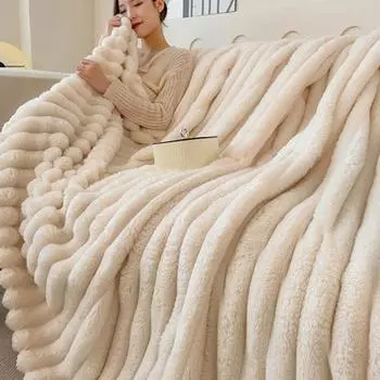 Роскошное бархатное одеяло, сверхмягкая наволочка из искусственного меха, двухсторонняя плюшевая наволочка для комфорта S легкие хаки