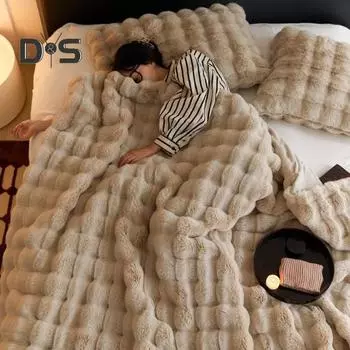 Роскошное бархатное одеяло, ультрамягкая подушка из микрофибры, искусственный мех, двухсторонняя плюшевая наволочка для комфорта, чистый цвет, супер теплый диван-кровать, офисный сон 45cm розовый