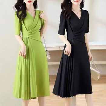 Роскошное французское летнее платье для женщин больших размеров, облегающее, элегантное струящееся шифоновое макси-платье L чёрный