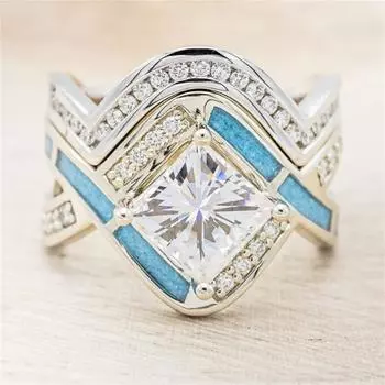 Роскошное кольцо из нержавеющей стали с бриллиантами, мужское и женское модное индивидуальное модное кольцо в стиле хип-хоп 6 серебряный