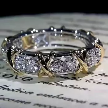 Роскошное кольцо из стерлингового серебра 925 пробы с кристаллами циркония класса ААА для помолвки женщины в качестве ювелирного подарка 7