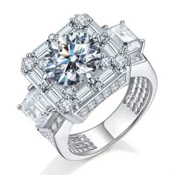 Роскошное кольцо с большим кристаллом и квадратными камнями для мужчин, ювелирное качество, серебро 925 пробы, кольцо для мальчиков, мужские свадебные аксессуары на палец 7