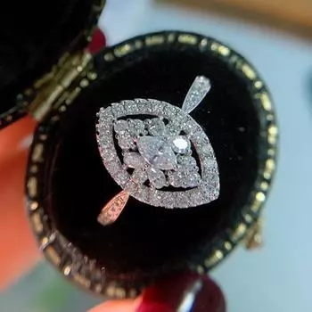 Роскошное кольцо серебряного цвета для женщин, ювелирные изделия, роскошное кольцо со льдом, женское кольцо на годовщину свадьбы, подарок, модные аксессуары 6