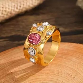 Роскошное кольцо Женское кольцо Винтажное женское кольцо No. 6 золотой