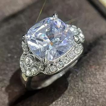 Роскошное кольцо Женское кольцо Высококачественное атмосферное кольцо No. 6 серебряный