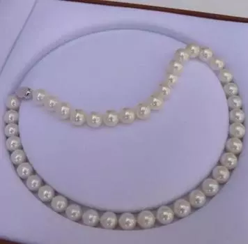 Роскошное круглое жемчужное колье диаметром 12 мм, светлое, качественное, жемчужное колье