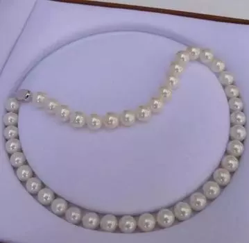 Роскошное круглое жемчужное ожерелье из натурального жемчуга диаметром 12-14 мм, светлое качество, натуральный