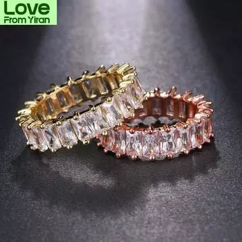 Роскошное квадратное супер-флеш-кольцо Aaa с кубическим цирконием, изысканные женские и мужские аксессуары для подарка на день рождения любимому человеку 17.3mm золотой