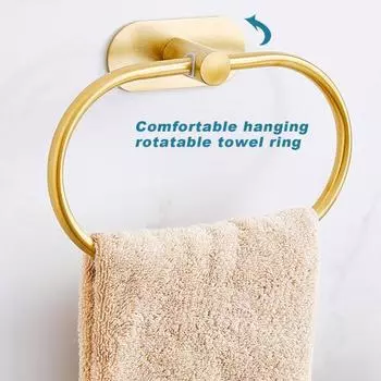 Роскошное настенное кольцо для хранения полотенец, прочный, легко моется, простая установка вручную Ellipse чёрный