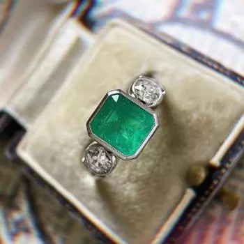 Роскошное новое богемное кольцо, модное женское кольцо для помолвки и предложения руки и сердца No. 5 платиновый