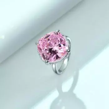 Роскошное обручальное кольцо, сверкающее розовое бриллиантовое кольцо из стерлингового серебра 925 пробы, классические кольца для женщин, изящные ювелирные изделия, подарки 8