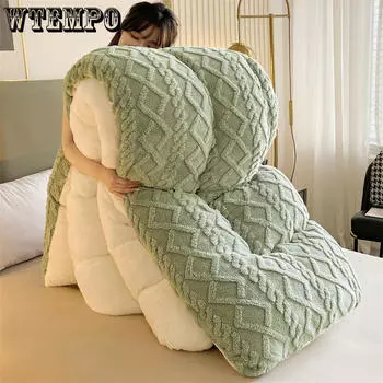 Роскошное одеяло из тафты — мягкое, плотное и теплое для любого сезона — можно стирать в стиральной машине, идеально подходит для спальни, гостевой комнаты и отеля 150 * 200-about 2kg