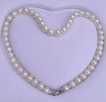 Роскошное ожерелье из натурального жемчуга диаметром 9–10 мм, яркое, светлое, из натурального жемчуга, изысканные ювелирные изделия