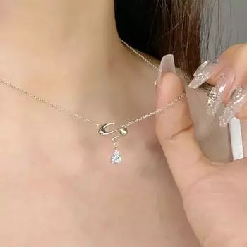 Роскошное ожерелье с каплями воды со стразами, модное очаровательное колье-цепочка на ключицы, ожерелье, кулон для женщин и девочек, вечерние свадебные украшения