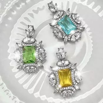 Роскошное ожерелье с кулоном из сапфира для женщин серебряного цвета, модное стильное ожерелье, аксессуары, подарок зелёный