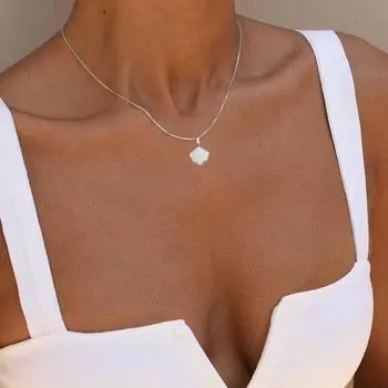 Роскошное ожерелье с подвеской в виде ракушки, женская модная цепочка для свитера, цепочка на ключицу, ювелирное изделие, подарок на вечеринку