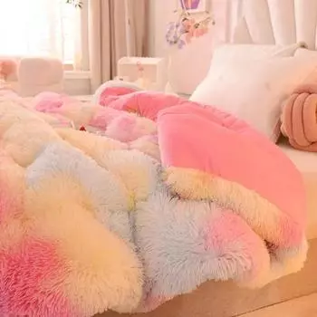 Роскошное плюшевое норковое флисовое фланелевое одеяло на осень-зиму, теплое уютное одеяло для обеденного перерыва, кондиционера, сна, декора