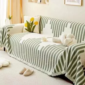 Роскошное толстое полотенце для дивана из шенилла, мягкий противоскользящий цельный чехол для дивана, чехлы для диванов большого размера 180x420 см 180x380cm 1pc
