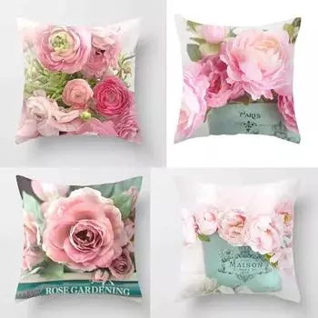 Роскошное украшение гостиной квадратная подушка картина маслом цветок наволочка декоративная подушка 40x40cm
