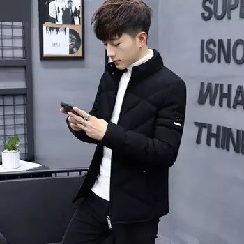Роскошное утолщенное мужское хлопковое пальто для зимней теплой одежды больших размеров L