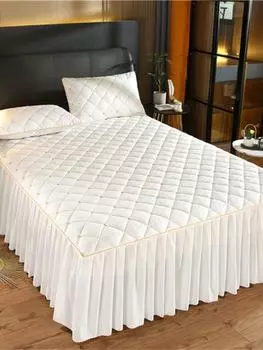 Роскошное утолщенное розовое стеганое покрывало размера Queen, скандинавское высокое качество, плиссированное покрывало на кровати, покрывала с вышивкой 120x200cm only 1 pcs