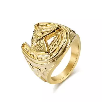 Роскошное винтажное кольцо с головой лошади в форме подковы, титановое стальное кольцо для мужчин, ювелирные изделия в стиле хип-хоп, персонализированное кольцо на палец для жокея, хобби, хипстера 7#