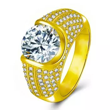 Роскошное высококачественное кольцо с полной сверлильной группой, инкрустированное 5-каратным восьмисердечным восемью стрелами, кольцо с вермикулитом и бриллиантом 12