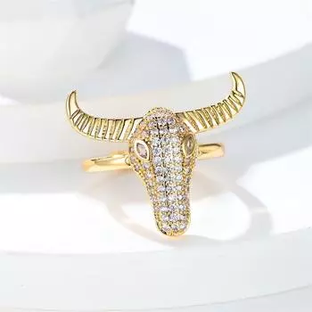 Роскошное женское белое кристаллическое кольцо Таурена, золотое обручальное регулируемое кольцо, обручальные кольца для женщин Resizable