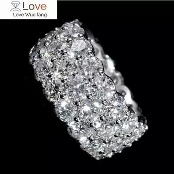 Роскошное женское кольцо-перстень, великолепное, полностью ослепительное, цирконий, высококачественный подарок на годовщину, благородные аксессуары для вечеринок для леди 8