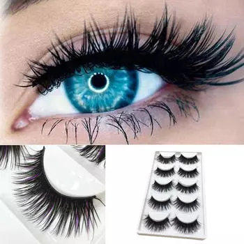 Роскошные 3D накладные ресницы, длинные натуральные ресницы, длинные натуральные ресницы чёрный