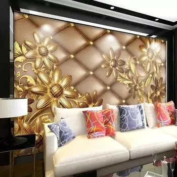 Роскошные 3d обои Фон Стена Современная Фреска Ювелирные Изделия Цветочные Обои Гостиная Спальня Домашний Декор Фреска 200 cm(W) x 140 cm(H)