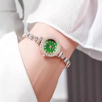 Роскошные элегантные часы для женщин, золотой браслет, янтарные ювелирные изделия, кварцевые наручные часы, новая мода, ретро, оригинальные женские часы чёрный