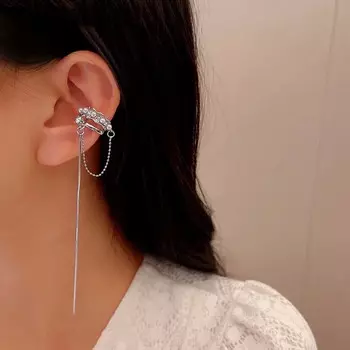 Роскошные элегантные женские серьги-клипсы темпераментные кисточки простые неперфорированные серьги-клипсы аксессуары подарки как