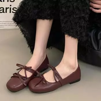 Роскошные атласные шелковые балетки, женские классические балетки с квадратным носком и эластичной лентой, балетки на плоской подошве, женские мягкие лоферы 35 чёрный