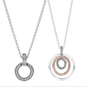 Роскошные аксессуары Бижутерия Аксессуары Женские ювелирные изделия DIY Дизайнерское ожерелье с подвесками из стерлингового серебра 60cm