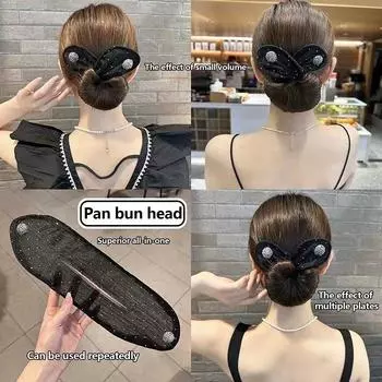 Роскошные аксессуары для волос, повязка на голову из женской пряжи, бант из кроличьих ушей, ролик, волшебная витая повязка для волос, инструмент 1Pcs